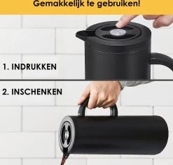 Silberthal - Thermoskan - 1 L - Dubbelwandig - Isoleerkan - Thermofles Koud En Warm - Cadeau -Bol Waterkoker Winkel 1200x1148