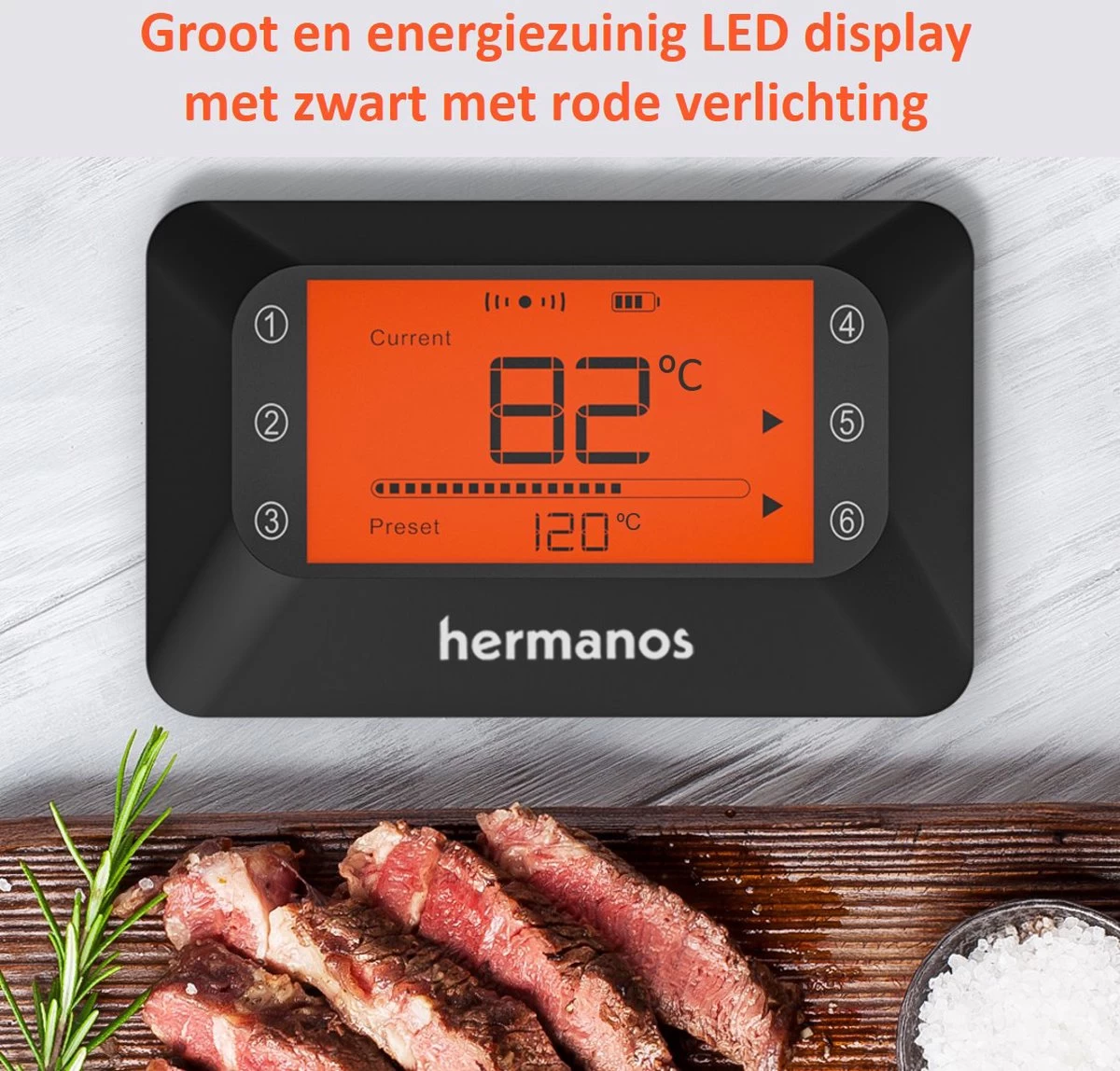 Hermanos® Digitale BBQ Thermometer Draadloos - Keukenthermometer - Bluetooth met app - 4 Sondes - Magneet - Incl. Batterijen Hermanos® Digitale BBQ Thermometer Draadloos - Keukenthermometer - Bluetooth Met App - 4 Sondes - Magneet - Incl. Batterijen -Bol Waterkoker Winkel 1200x1148 6