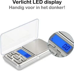 Digitale Precisie Keukenweegschaal - Van 0.01 Tot 200 Gram - Zilver -Bol Waterkoker Winkel 1200x1159