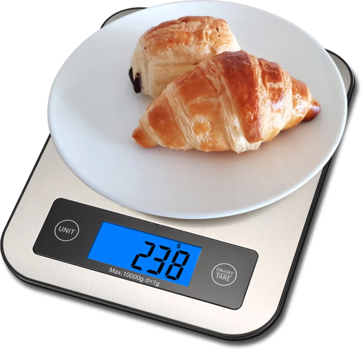 Digitale Precisie Keukenweegschaal - Weegvermogen tot 10 KG - Incl. batterijen - Grijs - RVS - Roestvrij Staal Digitale Precisie Keukenweegschaal - Weegvermogen Tot 10 KG - Incl. Batterijen - Grijs - RVS - Roestvrij Staal -Bol Waterkoker Winkel 1200x1161 3