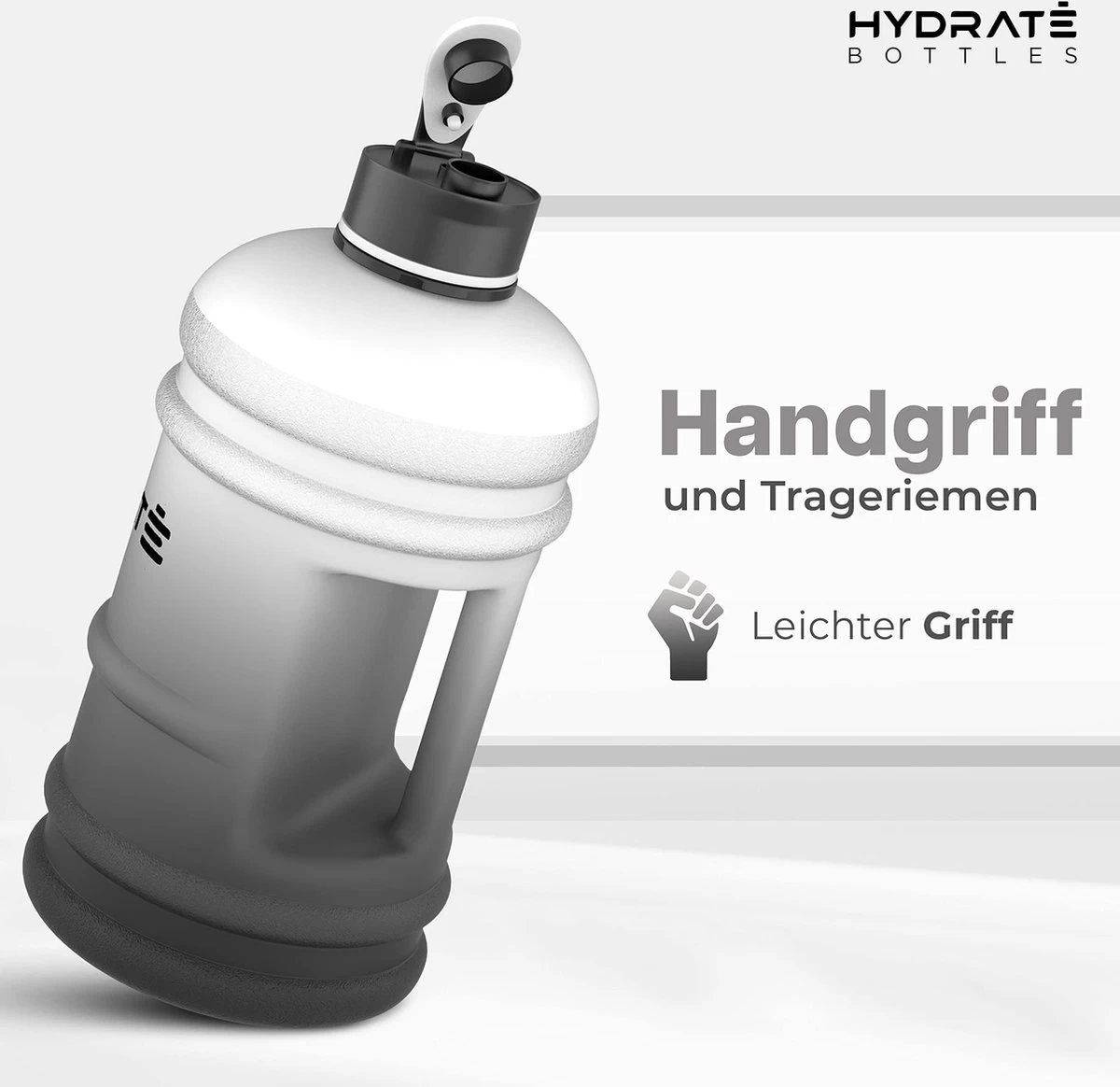 HYDRATE 2,2 liter sportwaterfles - duurzaam en extra sterk - BPA vrij - ideaal voor: Sportschool, dieet, bodybuilding, buitensport, wandelen en kantoor - Grote waterfles (mono). HYDRATE 2,2 Liter Sportwaterfles - Duurzaam En Extra Sterk - BPA Vrij - Ideaal Voor: Sportschool, Dieet, Bodybuilding, Buitensport, Wandelen En Kantoor - Grote Waterfles (mono). -Bol Waterkoker Winkel 1200x1164 4
