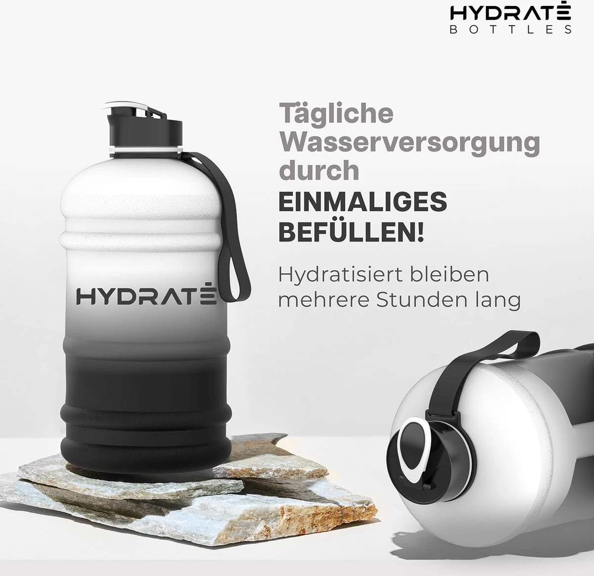 HYDRATE 2,2 liter sportwaterfles - duurzaam en extra sterk - BPA vrij - ideaal voor: Sportschool, dieet, bodybuilding, buitensport, wandelen en kantoor - Grote waterfles (mono). HYDRATE 2,2 Liter Sportwaterfles - Duurzaam En Extra Sterk - BPA Vrij - Ideaal Voor: Sportschool, Dieet, Bodybuilding, Buitensport, Wandelen En Kantoor - Grote Waterfles (mono). -Bol Waterkoker Winkel 1200x1164 5