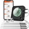 Claire BF-5 BBQ Thermometer - Vleesthermometer - Oventhermometer - Draadloos Met App - Incl. Batterijen En 4 Meetsondes