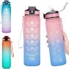Merkloos Vision Licht Roze-Blauwe Waterfles Met Tijdmarkeringen | 1 Liter | Sport Waterfles | Drinkfles Met Rietje | Lekvrije Sportfles | Tritan Waterfles | BPA Vrij | Voor Sport, Fietsen, Kamperen, School, Sportschool | Tijdmarkering -Bol Waterkoker Winkel 1200x1169 4