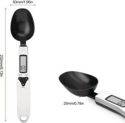 Merkloos Premium Digitale Lepelweegschaal - Weeglepel - Precisieweegschaal - Tot 500 Gram - Zilver