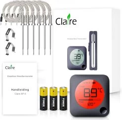 Claire BF-5 BBQ Thermometer - Vleesthermometer - Oventhermometer - Draadloos Met App - Incl. Batterijen En 6 Meetsondes 6 Claire BF-5 BBQ Thermometer - Vleesthermometer - Oventhermometer - Draadloos Met App - Incl. Batterijen En 6 Meetsondes -Bol Waterkoker Winkel 1200x1181 6