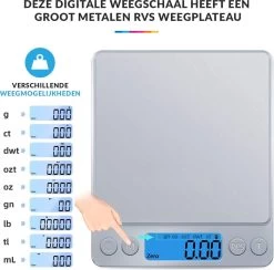 Keukenweegschaal Digitaal Met Kom - Precisie Weegschaal RVS - 500g X 0.01g 8 Keukenweegschaal Digitaal Met Kom - Precisie Weegschaal RVS - 500g X 0.01g -Bol Waterkoker Winkel 1200x1185 4