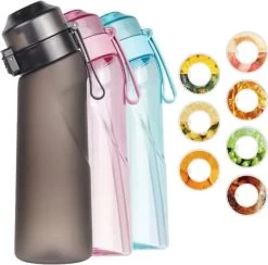 GENNIO Geurwater Drinkfles Waterfles | Roze | Inclusief 2 Smaak Geur Pods | 650 ML | Drinkfles Waterfles | Starterskit | BPA Vrij