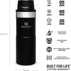Stanley Trigger-Action Travel Mug 0.35L - Thermosfles - Matt Black -Bol Waterkoker Winkel 1200x1194 1
