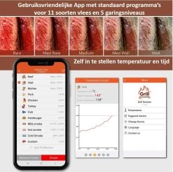 Hermanos® Digitale BBQ Thermometer Draadloos - Keukenthermometer - Bluetooth Met App - 4 Sondes - Magneet - Incl. Batterijen 6 Hermanos® Digitale BBQ Thermometer Draadloos - Keukenthermometer - Bluetooth Met App - 4 Sondes - Magneet - Incl. Batterijen -Bol Waterkoker Winkel 1200x1197 7