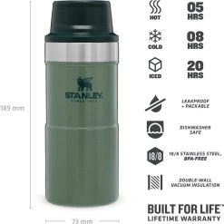 Stanley Trigger-Action Travel Mug 0.35L - Thermosfles - Hammertone Green -Bol Waterkoker Winkel 1200x1198 11