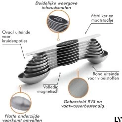 8-Delige Magnetische Maatlepel Set RVS - Measuring Cups And Spoons - Maatschepjes - Vast & Vloeibaar 4 8-Delige Magnetische Maatlepel Set RVS - Measuring Cups And Spoons - Maatschepjes - Vast & Vloeibaar -Bol Waterkoker Winkel 1200x1198 26