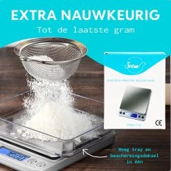 SOEM® Keukenweegschaal Digitaal Met Kom En Witte Maatlepel Set – Kleine Precisie Weegschaal 0.1 Gram – Tiny House Weegschaal – RVS Weegschaal – Tarra Functie -Bol Waterkoker Winkel 1200x1199 7