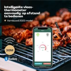 Vulpes Kitchen® Vleesthermometer Pro - Draadloos - Bluetooth & App - 2 In 1 Oventhermometer - RVS & Fast Charger - 30 Meter -Bol Waterkoker Winkel 1200x1200 1018