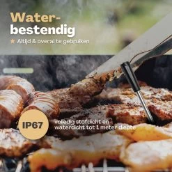 Vulpes Kitchen® Vleesthermometer Pro - Draadloos - Bluetooth & App - 2 In 1 Oventhermometer - RVS & Fast Charger - 30 Meter -Bol Waterkoker Winkel 1200x1200 1026