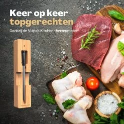 Vulpes Kitchen® Vleesthermometer Pro - Draadloos - Bluetooth & App - 2 In 1 Oventhermometer - RVS & Fast Charger - 30 Meter -Bol Waterkoker Winkel 1200x1200 1027