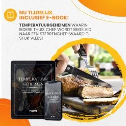 Movi® Mini+ Vleesthermometer - Bbq Thermometer – Kamado - Oventhermometer - Vleesthermometer Draadloos – Keukenthermometer - Suikerthermometer - Vloeistofthermometer – Barbecue Accessoires - Inclusief E-Book - Kookwekker - -Bol Waterkoker Winkel 1200x1200 1034