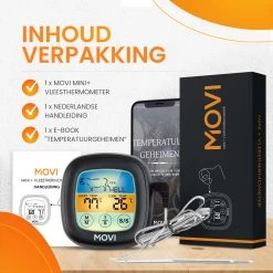 Movi® Mini+ Vleesthermometer - Bbq Thermometer – Kamado - Oventhermometer - Vleesthermometer Draadloos – Keukenthermometer - Suikerthermometer - Vloeistofthermometer – Barbecue Accessoires - Inclusief E-Book - Kookwekker - -Bol Waterkoker Winkel 1200x1200 1035