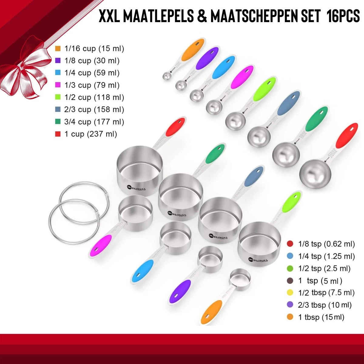 Rednas XXL Maatlepel/Maatbeker-set - 16-delig - Measuring Cups Spoons - Maatschep Set Rednas XXL Maatlepel/Maatbeker-set - 16-delig - Measuring Cups Spoons - Maatschep Set -Bol Waterkoker Winkel 1200x1200 1048