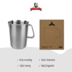 Krumble Maatbeker Met Schenktuit - Maatbekers - Meetbeker Voor Koken En Bakken - Maatkan - Kookgerei - Mengbeker - Blender Beker - RVS - 2 Liter - 14,5 X 17 X 14,5 Cm (lxbxh) - Zilver -Bol Waterkoker Winkel 1200x1200 1096
