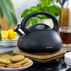 Fluitketel Waterkoker Mat Zwart 2.7 L ‘’Black Amethyst‘’ RVS – Inductie - Vatwasser -Bol Waterkoker Winkel 1200x1200 1109