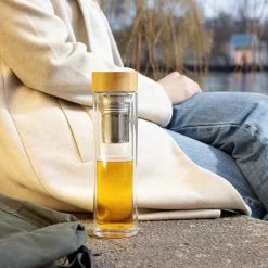 Navaris Glazen Theefles Met Filter - 500 Ml - Waterfles Van Glas - Dubbelwandige Drinkfles - Fles Met Bamboe Dop, Thee Infuser En Hoes 5 Navaris Glazen Theefles Met Filter - 500 Ml - Waterfles Van Glas - Dubbelwandige Drinkfles - Fles Met Bamboe Dop, Thee Infuser En Hoes -Bol Waterkoker Winkel 1200x1200 1190