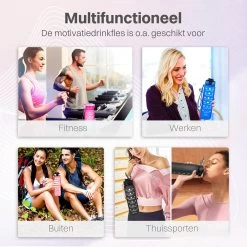 Innovaland Motivatie Waterfles Paars En Roze - 1 Liter Drinkfles - Waterfles Met Rietje - Waterfles Met Tijdmarkering - BPA Vrij - Volwassenen - Kinderen - Geschenk - Cadeau - Mannen - Vrouwen- Cadeau - Fitnes -Bol Waterkoker Winkel 1200x1200 1206