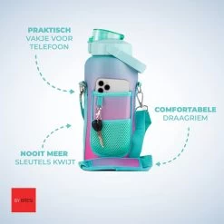 By Bresi - Waterfles 2 Liter MET Sleeve Groen/Paars - Gratis Armband - Waterfles Met Rietje -Drinkfles Met Rietje - Grote Waterfles - Bottle 2 Liter - Sportbidon - Sportfles Fitness - Waterkan - Gallon - Schenkfles - Waterflessen - Drinkbus -Bol Waterkoker Winkel 1200x1200 1265