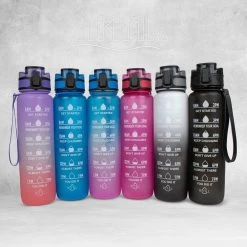 Nimma® Motivatie Waterfles - 1 Liter Drinkfles - Met Tijdmarkeringen En Fruitfilter - Zwart Wit -Bol Waterkoker Winkel 1200x1200 1292