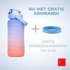By Bresi - Waterfles 2 Liter Blauw/Oranje - Gratis Armband - Waterfles Met Rietje - Grote Waterfles - Sportbidon - Twee Liter Waterfles - Sportfles - Sportfles Fitness - Bottle 2 Liter- Drinkfles - Schenkfles - Drinkbus - Waterflessen -Bol Waterkoker Winkel 1200x1200 1299
