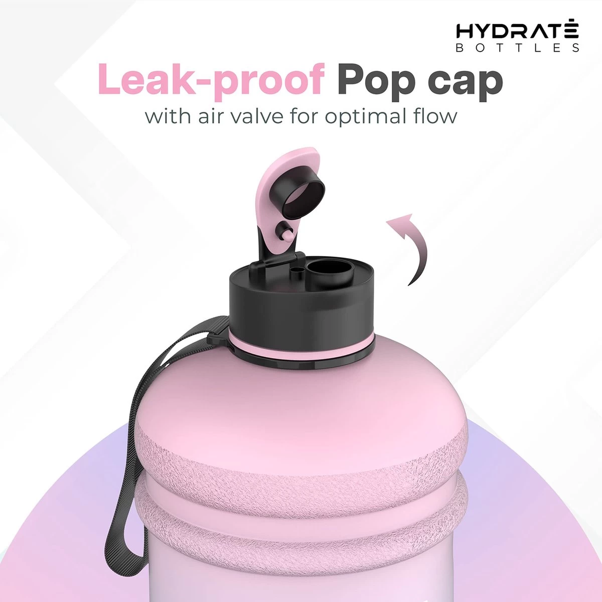 HYDRATE 2,2 liter waterfles - nu met Easy Drink Cap - duurzaam en extra sterk - BPA vrij - ideaal voor: Sportschool, Dieet, Bodybuilding, Buitensporten, Wandelen en Kantoor, Suikerspin HYDRATE 2,2 Liter Waterfles - Nu Met Easy Drink Cap - Duurzaam En Extra Sterk - BPA Vrij - Ideaal Voor: Sportschool, Dieet, Bodybuilding, Buitensporten, Wandelen En Kantoor, Suikerspin -Bol Waterkoker Winkel 1200x1200 1307