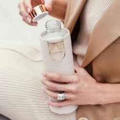 Equa Glazen Waterfles 750 Ml Mismatch Met Hoes - Beige -Bol Waterkoker Winkel 1200x1200 1339