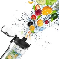 Merkloos Waterfles Met Fruit Infuser - 900ml- 100% BPA Vrij - Zwart - Sportfles - Detox Waterfles-Waterfles Met Fruit Filter -Bol Waterkoker Winkel 1200x1200 1366