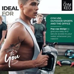 THE GYM KEG 2.2L Gym Waterfles Met Tas En Handvat Herbruikbare Sport Waterfles Fitness Workout Yoga Ecologische BPA-vrij -Bol Waterkoker Winkel 1200x1200 1386