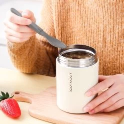 Lock&Lock RVS Thermos Lunchbox - Voedselcontainer - Voedseldrager - Lunchpot - Snackbox - Soepbeker To Go - Warme Maaltijden - Volwassenen - 500ml - Houdt Tot 6 Uur Warm - Lekvrij - Wit -Bol Waterkoker Winkel 1200x1200 176