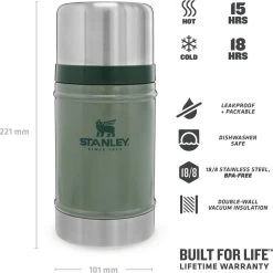 Stanley The Legendary Classic Food Jar 0,7L - Thermosfles - Hammertone Green -Bol Waterkoker Winkel 1200x1200 302