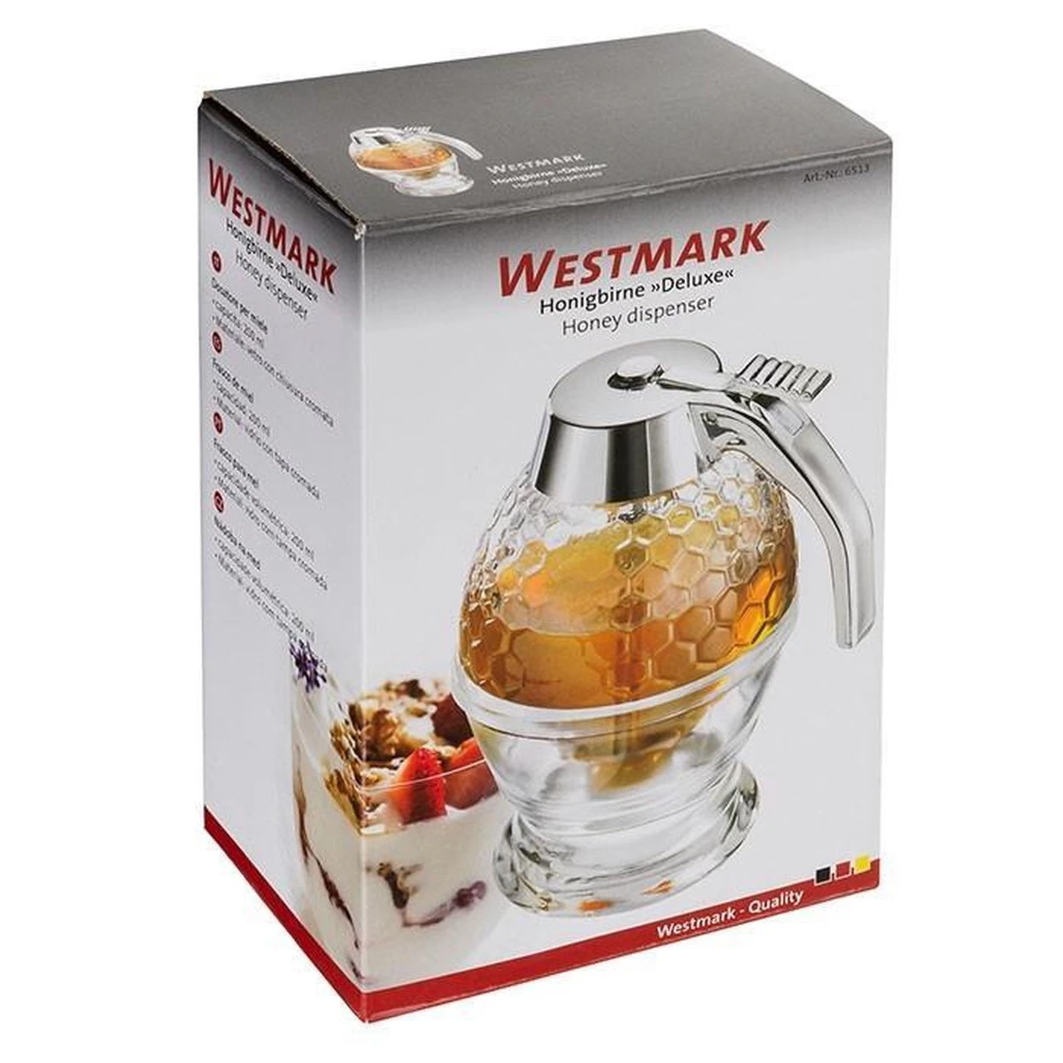 Westmark Siroop- & Honingdispenser 20cl - Kunststof/Glas - Ø8x(H)15cm Westmark Siroop- & Honingdispenser 20cl - Kunststof/Glas - Ø8x(H)15cm -Bol Waterkoker Winkel 1200x1200 325