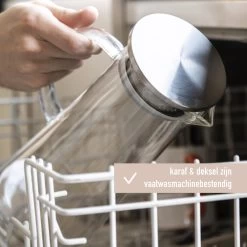 MÊZON® Schenkkan - Glazen Waterkan - Waterkaraf Voor Fruitwater - Multifunctionele Decanteer Karaf - Kan Met Deksel - 1.5L Capaciteit -Bol Waterkoker Winkel 1200x1200 331