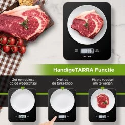 Witts Digitale Precisie Keuken Weegschaal – 1gr Tot 15 Kg – Tarra Functie – Elektrisch – Zwart 8 Witts Digitale Precisie Keuken Weegschaal – 1gr Tot 15 Kg – Tarra Functie – Elektrisch – Zwart -Bol Waterkoker Winkel 1200x1200 350