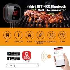 Inkbird IBT-4XS Bluetooth Thermometer - Keukenthermometer - Oplaadbare Accu -Bol Waterkoker Winkel 1200x1200 363