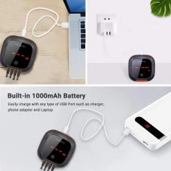 Inkbird IBT-4XS Bluetooth Thermometer - Keukenthermometer - Oplaadbare Accu -Bol Waterkoker Winkel 1200x1200 364