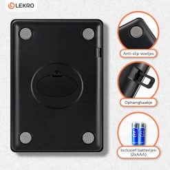 Lekro Digitale Precisie Keukenweegschaal – Weegschaal Keuken - 1gr-15kg – Tarra Functie - Zwart -Bol Waterkoker Winkel 1200x1200 377