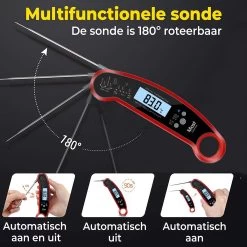 MostEssential Premium Vleesthermometer - BBQ Thermometer - Kernthermometer - Suikerthermometer - Voedselthermometer - Thermometer Koken - Keuken Thermometer - Digitaal – Draadloos - Waterdicht -Bol Waterkoker Winkel 1200x1200 440
