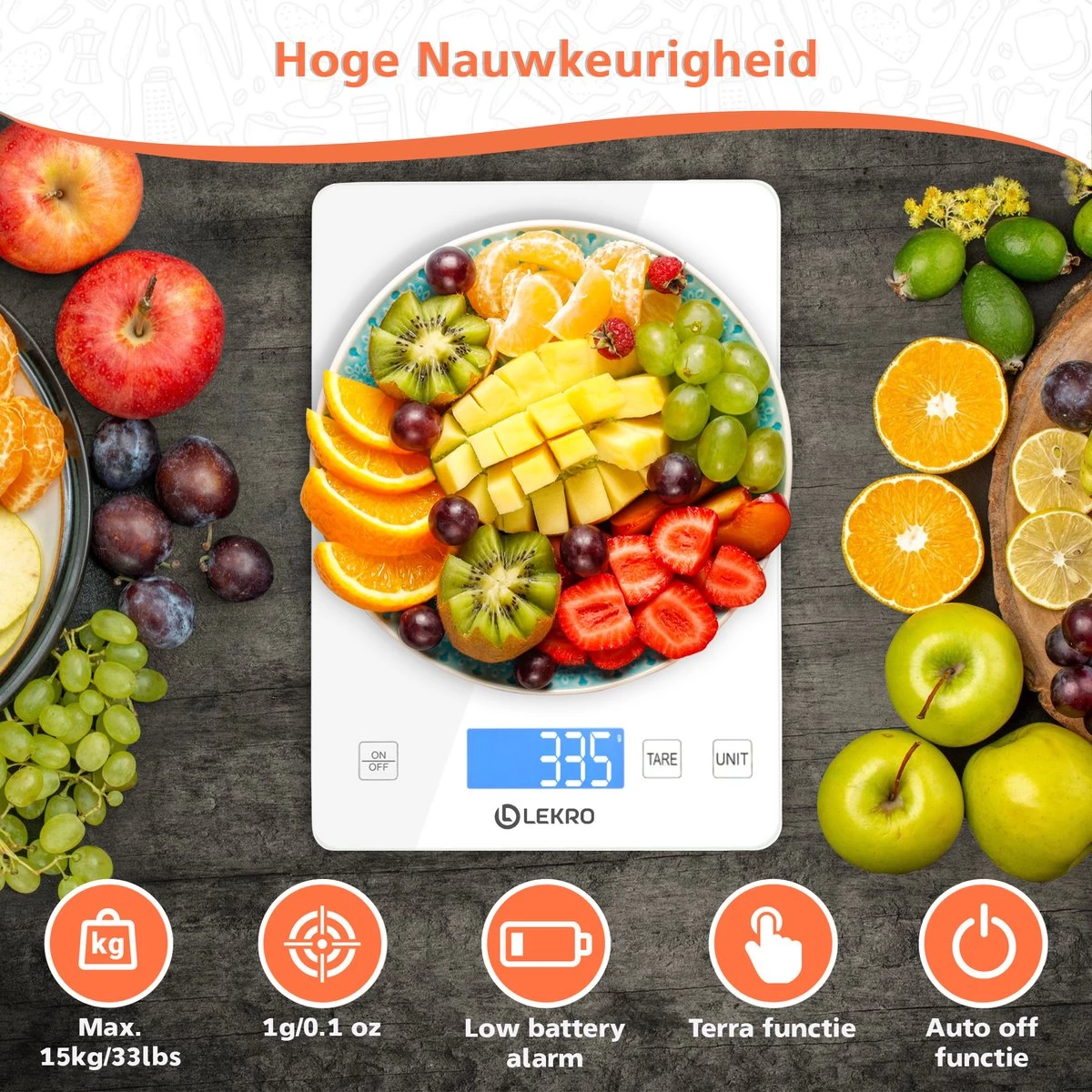 Lekro Digitale Precisie Keukenweegschaal – Weegschaal Keuken - 1gr tot 15kg – Tarra Functie - Wit Lekro Digitale Precisie Keukenweegschaal – Weegschaal Keuken - 1gr Tot 15kg – Tarra Functie - Wit -Bol Waterkoker Winkel 1200x1200 449