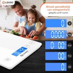 Lekro Digitale Precisie Keukenweegschaal – Weegschaal Keuken - 1gr Tot 15kg – Tarra Functie - Wit 5 Lekro Digitale Precisie Keukenweegschaal – Weegschaal Keuken - 1gr Tot 15kg – Tarra Functie - Wit -Bol Waterkoker Winkel 1200x1200 451