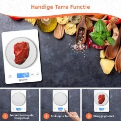 Lekro Digitale Precisie Keukenweegschaal – Weegschaal Keuken - 1gr Tot 15kg – Tarra Functie - Wit 9 Lekro Digitale Precisie Keukenweegschaal – Weegschaal Keuken - 1gr Tot 15kg – Tarra Functie - Wit -Bol Waterkoker Winkel 1200x1200 455