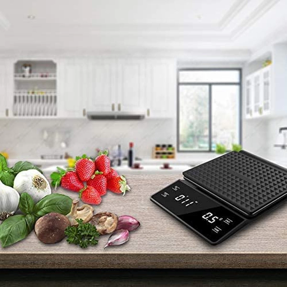 IMTEX - Keukenweegschaal - Koffie Scale - met Timer - LED Scherm - 3000 gram - 3 kilo - Zwart IMTEX - Keukenweegschaal - Koffie Scale - Met Timer - LED Scherm - 3000 Gram - 3 Kilo - Zwart -Bol Waterkoker Winkel 1200x1200 561