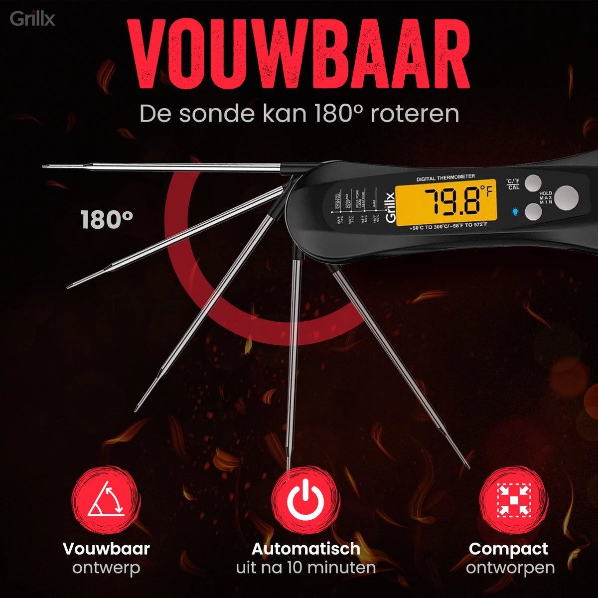 GrillX Vleesthermometer - BBQ Thermometer Digitaal - Keukenthermometer Draadloos - Kernthermometer - Voedselthermometer GrillX Vleesthermometer - BBQ Thermometer Digitaal - Keukenthermometer Draadloos - Kernthermometer - Voedselthermometer -Bol Waterkoker Winkel 1200x1200 563