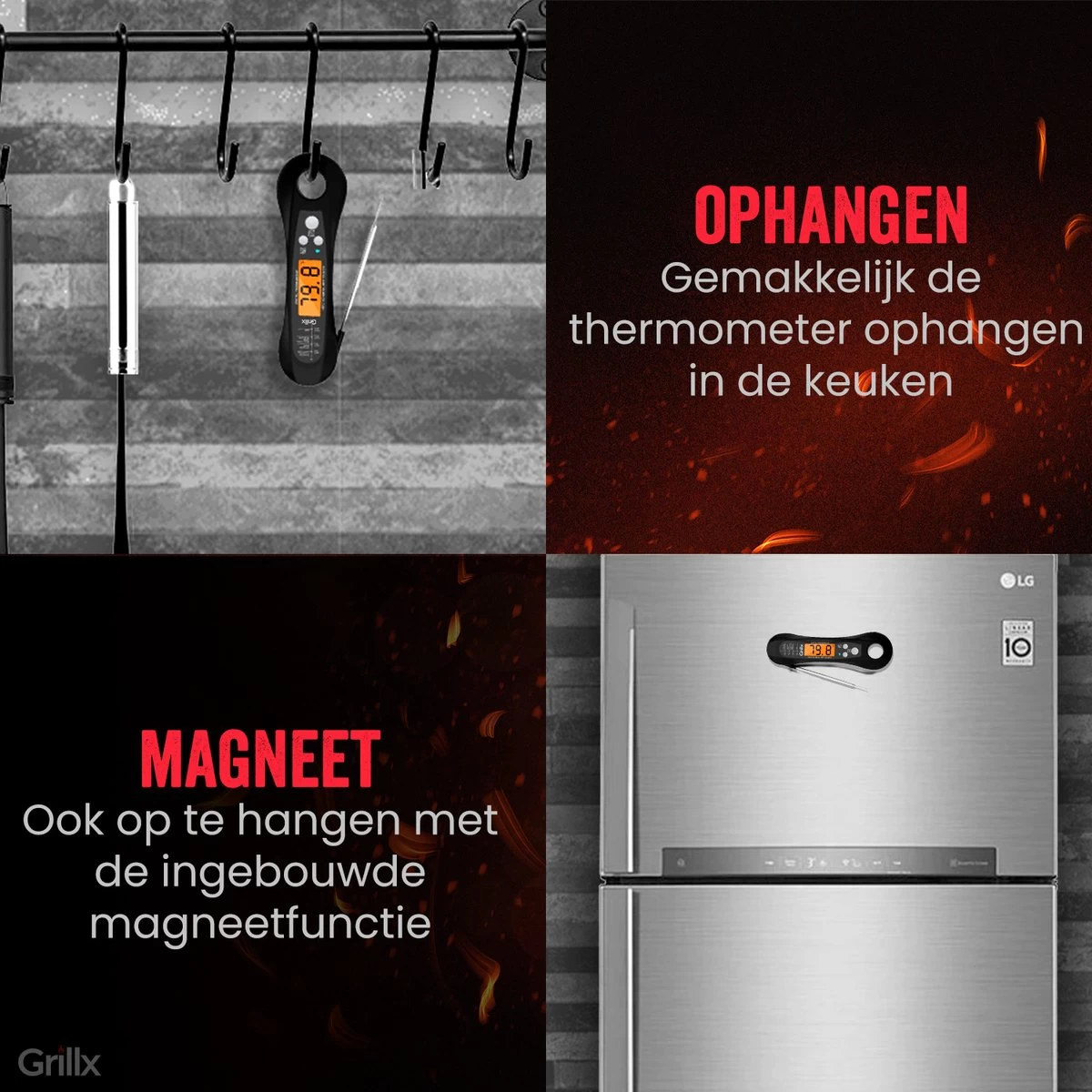 GrillX Vleesthermometer - BBQ Thermometer Digitaal - Keukenthermometer Draadloos - Kernthermometer - Voedselthermometer GrillX Vleesthermometer - BBQ Thermometer Digitaal - Keukenthermometer Draadloos - Kernthermometer - Voedselthermometer -Bol Waterkoker Winkel 1200x1200 567