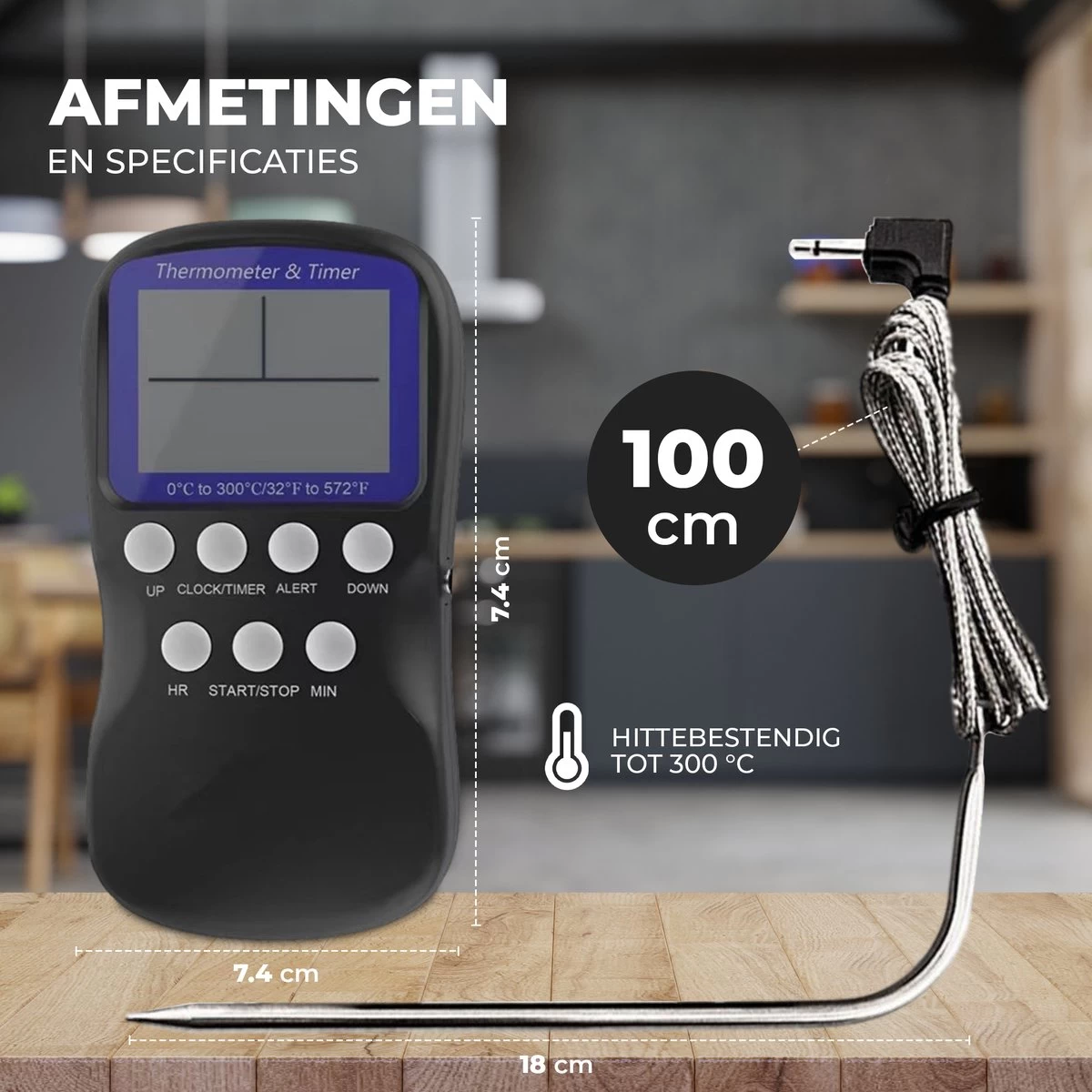 Seidon® Digitale Vleesthermometer Set – BBQ- en Oventhermometer – 0°C tot 300°C – Kernthermometer met 1 Sonde – Suikerthermometer - Kookthermometer Seidon® Digitale Vleesthermometer Set – BBQ- En Oventhermometer – 0°C Tot 300°C – Kernthermometer Met 1 Sonde – Suikerthermometer - Kookthermometer -Bol Waterkoker Winkel 1200x1200 569